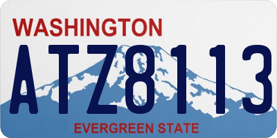 WA license plate ATZ8113