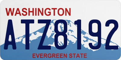 WA license plate ATZ8192