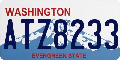 WA license plate ATZ8233