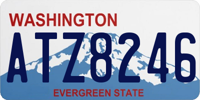 WA license plate ATZ8246