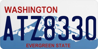 WA license plate ATZ8330
