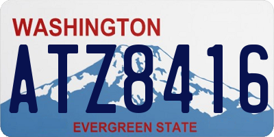 WA license plate ATZ8416