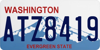 WA license plate ATZ8419