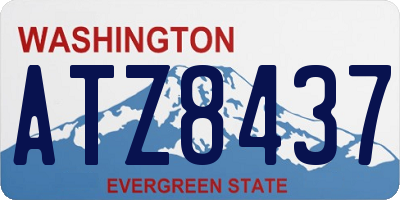 WA license plate ATZ8437