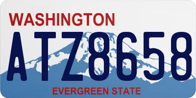 WA license plate ATZ8658