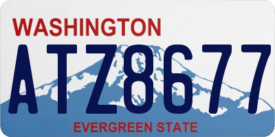 WA license plate ATZ8677