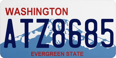 WA license plate ATZ8685