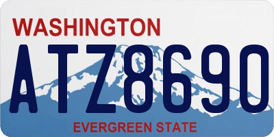 WA license plate ATZ8690