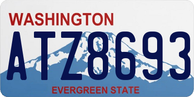 WA license plate ATZ8693