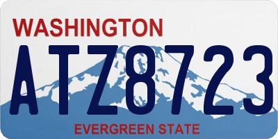 WA license plate ATZ8723