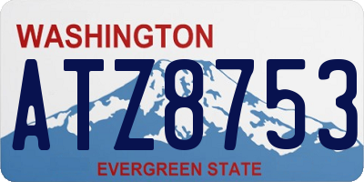 WA license plate ATZ8753