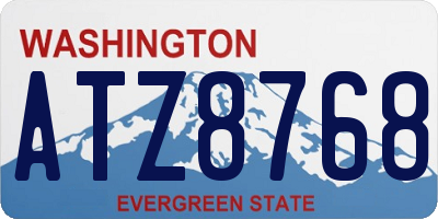 WA license plate ATZ8768