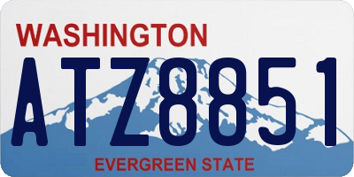 WA license plate ATZ8851