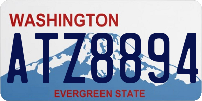 WA license plate ATZ8894