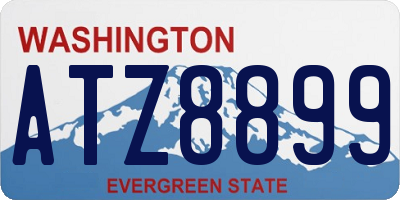 WA license plate ATZ8899