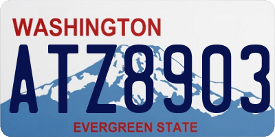 WA license plate ATZ8903
