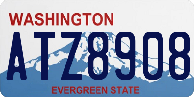 WA license plate ATZ8908