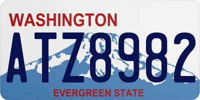 WA license plate ATZ8982