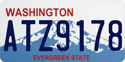 WA license plate ATZ9178