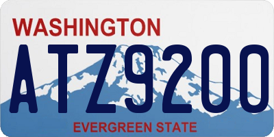 WA license plate ATZ9200