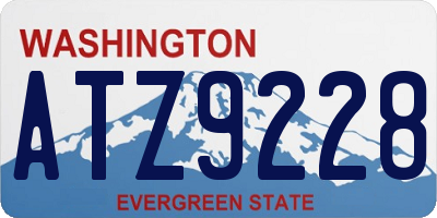 WA license plate ATZ9228