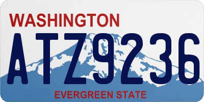 WA license plate ATZ9236