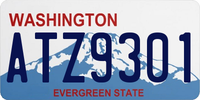 WA license plate ATZ9301