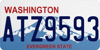 WA license plate ATZ9593