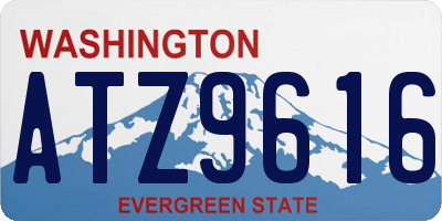 WA license plate ATZ9616
