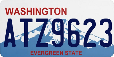 WA license plate ATZ9623