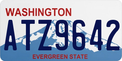 WA license plate ATZ9642