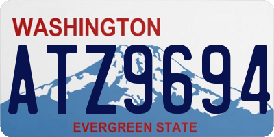 WA license plate ATZ9694