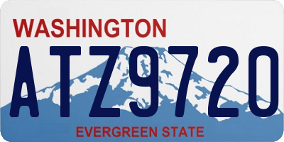 WA license plate ATZ9720
