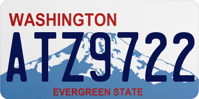WA license plate ATZ9722