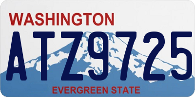 WA license plate ATZ9725