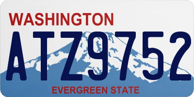 WA license plate ATZ9752