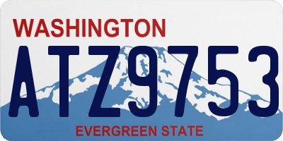 WA license plate ATZ9753