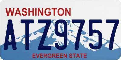 WA license plate ATZ9757
