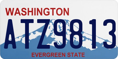 WA license plate ATZ9813