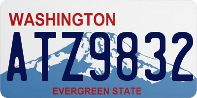 WA license plate ATZ9832