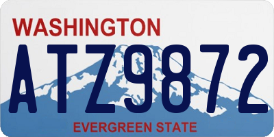WA license plate ATZ9872