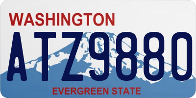 WA license plate ATZ9880