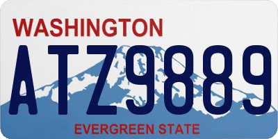 WA license plate ATZ9889