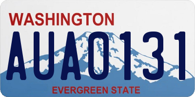 WA license plate AUA0131