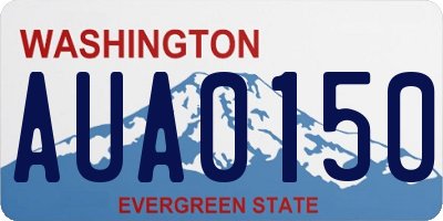 WA license plate AUA0150
