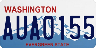 WA license plate AUA0155