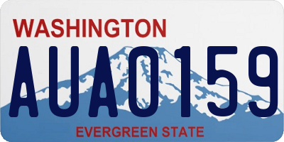 WA license plate AUA0159