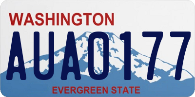 WA license plate AUA0177