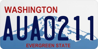 WA license plate AUA0211