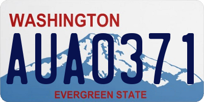 WA license plate AUA0371